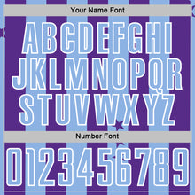 Load image into Gallery viewer, Custom Purple Light Blue-White Stars And Stripes Sports Sublimation Soccer Uniform Jersey
