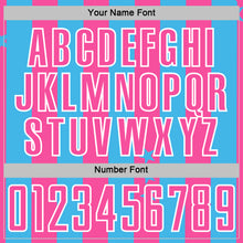 Load image into Gallery viewer, Custom Sky Blue Pink-White Stars And Stripes Sports Sublimation Soccer Uniform Jersey
