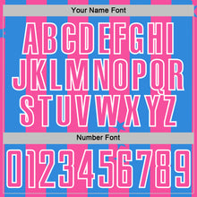 Load image into Gallery viewer, Custom Powder Blue Pink-White Stars And Stripes Sports Sublimation Soccer Uniform Jersey
