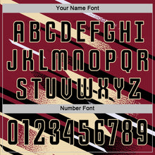 Загрузить изображение в средство просмотра галереи, Custom Crimson Black Cream-White Grunge Stripe And Grainy Sports Sublimation Soccer Uniform Jersey
