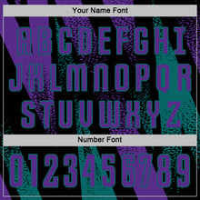 Load image into Gallery viewer, Custom Black Purple-Teal Radial Burst Sports Sublimation Soccer Uniform Jersey

