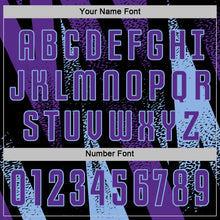 Load image into Gallery viewer, Custom Black Purple-Light Blue Radial Burst Sports Sublimation Soccer Uniform Jersey
