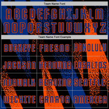 Charger l'image dans la galerie, Custom Black Royal-Orange Radial Burst Sports Sublimation Soccer Uniform Jersey
