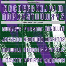 Charger l'image dans la galerie, Custom Green Purple-White Radial Burst Sports Sublimation Soccer Uniform Jersey
