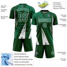 Charger l'image dans la galerie, Custom Green Kelly Green-White Radial Burst Sports Sublimation Soccer Uniform Jersey
