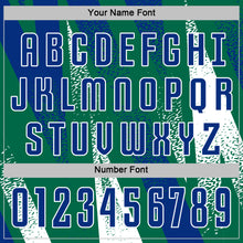 Загрузить изображение в средство просмотра галереи, Custom Kelly Green Royal-White Radial Burst Sports Sublimation Soccer Uniform Jersey
