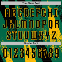 Загрузить изображение в средство просмотра галереи, Custom Kelly Green Black-Gold Radial Burst Sports Sublimation Soccer Uniform Jersey
