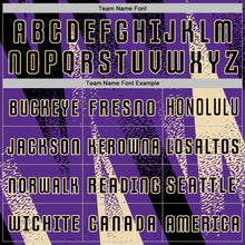 Load image into Gallery viewer, Custom Purple Black-Cream Radial Burst Sports Sublimation Soccer Uniform Jersey
