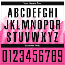 Load image into Gallery viewer, Custom White Black-Pink Gradient Diamond Diagonal Lines Sports Sublimation Soccer Uniform Jersey
