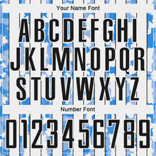 Charger l'image dans la galerie, Custom White Black-Light Blue Camo Stripe Sports Sublimation Soccer Uniform Jersey
