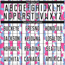 Загрузить изображение в средство просмотра галереи, Custom White Black Light Blue-Pink Camo Stripe Sports Sublimation Soccer Uniform Jersey
