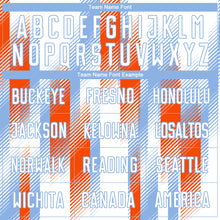 Загрузить изображение в средство просмотра галереи, Custom White Light Blue-Orange Diagonal Stripe Sports Sublimation Soccer Uniform Jersey
