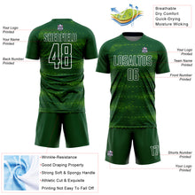 Charger l'image dans la galerie, Custom Green Neon Green-White Streamline Wave Cyberpunk Neon Tech Sports Sublimation Soccer Uniform Jersey

