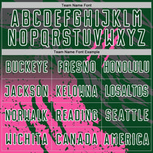 Charger l'image dans la galerie, Custom Green White-Pink Gradient Claw Mark Splatter Sports Sublimation Soccer Uniform Jersey
