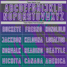 Загрузить изображение в средство просмотра галереи, Custom Purple White-Teal Gradient Claw Mark Splatter Sports Sublimation Soccer Uniform Jersey
