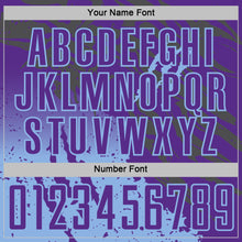 Загрузить изображение в средство просмотра галереи, Custom Purple Light Blue Gradient Claw Mark Splatter Sports Sublimation Soccer Uniform Jersey
