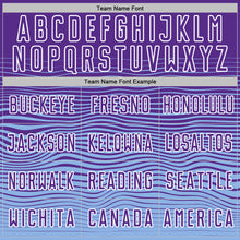 Загрузить изображение в средство просмотра галереи, Custom Purple White-Light Blue Gradient Wave Line Sports Sublimation Soccer Uniform Jersey
