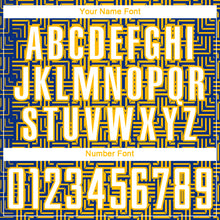 Charger l'image dans la galerie, Custom Royal White-Gold Geometric Maze Interlocking Square Sports Sublimation Soccer Uniform Jersey
