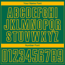 Load image into Gallery viewer, Custom Kelly Green Gold Lightning Electric Veins Sublimation Soccer Uniform Jersey
