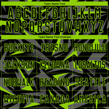 Charger l'image dans la galerie, Custom Black Neon Green-Steel Gray Cyber Mecha E-sport Geometric Shards Spike Sublimation Soccer Uniform Jersey
