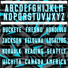 Charger l'image dans la galerie, Custom Black White Lakes Blue-Steel Gray Cyber Mecha E-sport Geometric Shards Spike Sublimation Soccer Uniform Jersey
