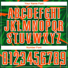Load image into Gallery viewer, Custom Green Orange Grass Green-White Cyber Mecha E-sport Geometric Shards Spike Sublimation Soccer Uniform Jersey
