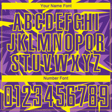 Загрузить изображение в средство просмотра галереи, Custom Purple Light Yellow-Medium Purple Cyber Mecha E-sport Geometric Shards Spike Sublimation Soccer Uniform Jersey
