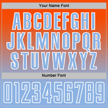Charger l'image dans la galerie, Custom Orange Light Blue-White Fade Fashion Sublimation Soccer Uniform Jersey
