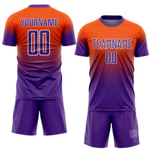 Charger l'image dans la galerie, Custom Orange Purple-White Fade Fashion Sublimation Soccer Uniform Jersey
