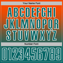 Load image into Gallery viewer, Custom Orange Teal-White Fade Fashion Sublimation Soccer Uniform Jersey
