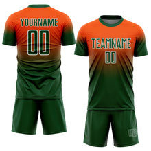 Charger l'image dans la galerie, Custom Orange Green-White Fade Fashion Sublimation Soccer Uniform Jersey
