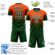 Charger l'image dans la galerie, Custom Orange Green-White Fade Fashion Sublimation Soccer Uniform Jersey
