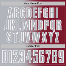 Load image into Gallery viewer, Custom Crimson Gray-White Gradient Line Sublimation Soccer Uniform Jersey
