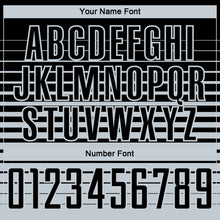 Load image into Gallery viewer, Custom Black Silver Gradient Pinstripe Sublimation Soccer Uniform Jersey
