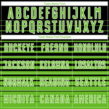 Charger l'image dans la galerie, Custom Black Aurora Green-White Gradient Pinstripe Sublimation Soccer Uniform Jersey
