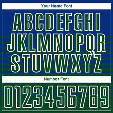 Charger l'image dans la galerie, Custom Royal Green-White Gradient Pinstripe Sublimation Soccer Uniform Jersey
