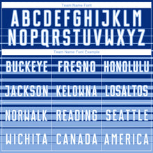 Laden Sie das Bild in den Galerie-Viewer, Custom Royal White-Light Blue Gradient Pinstripe Sublimation Soccer Uniform Jersey
