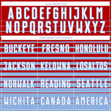 Load image into Gallery viewer, Custom Red White-Light Blue Gradient Pinstripe Sublimation Soccer Uniform Jersey
