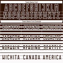 Загрузить изображение в средство просмотра галереи, Custom Brown White Gradient Pinstripe Sublimation Soccer Uniform Jersey
