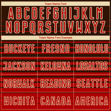 Загрузить изображение в средство просмотра галереи, Custom Brown Red-Cream Gradient Pinstripe Sublimation Soccer Uniform Jersey
