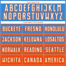 Загрузить изображение в средство просмотра галереи, Custom Powder Blue White-Orange Gradient Pinstripe Sublimation Soccer Uniform Jersey
