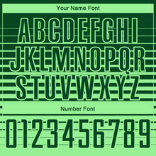 Load image into Gallery viewer, Custom Green Pea Green Gradient Pinstripe Sublimation Soccer Uniform Jersey
