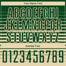 Load image into Gallery viewer, Custom Green Cream Gradient Pinstripe Sublimation Soccer Uniform Jersey
