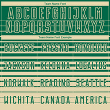 Load image into Gallery viewer, Custom Kelly Green Cream Gradient Pinstripe Sublimation Soccer Uniform Jersey
