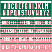 Загрузить изображение в средство просмотра галереи, Custom Kelly Green White-Medium Pink Gradient Pinstripe Sublimation Soccer Uniform Jersey
