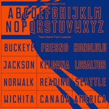 Load image into Gallery viewer, Custom Orange Royal Diagonal Streamline Color Block Swirl Curve Lines Sublimation Soccer Uniform Jersey
