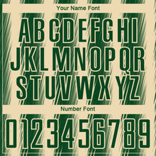 Load image into Gallery viewer, Custom Green Cream Vertical Brush Stroke Stripes Sublimation Soccer Uniform Jersey
