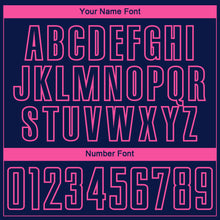 Load image into Gallery viewer, Custom Navy Pink-Royal Gradient Horizontal Stripes Sublimation Soccer Uniform Jersey
