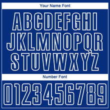 Charger l'image dans la galerie, Custom Royal Light Blue Thunder Blue-White Gradient Horizontal Stripes Sublimation Soccer Uniform Jersey
