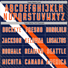 Charger l'image dans la galerie, Custom Navy Orange-White Diagonal Stripes Sports Sublimation Soccer Uniform Jersey
